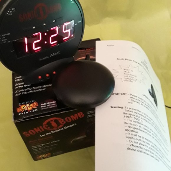 SONIC BOMB Other Sonic Bomb Alarm Clock Sbb50ss With Bed Shaker Pod